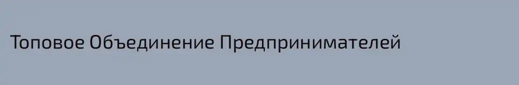 Топовое Объединение Предпринимателей